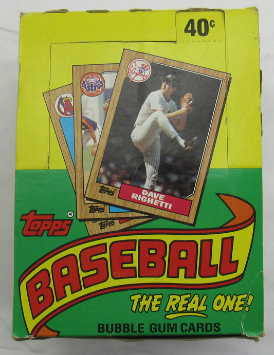 1987 Topps Baseball Wax Box - 36ct - McGwire/Palmeiro/Bonds RC's