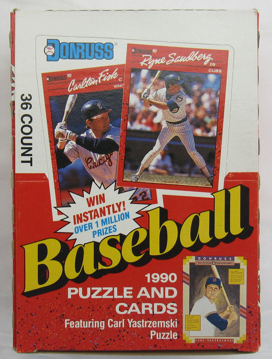 1990 Donruss Baseball Wax Box - 36ct - Juan Gonzalez RC