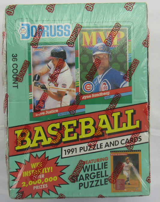 1991 Donruss Baseball Wax Box - 36 ct