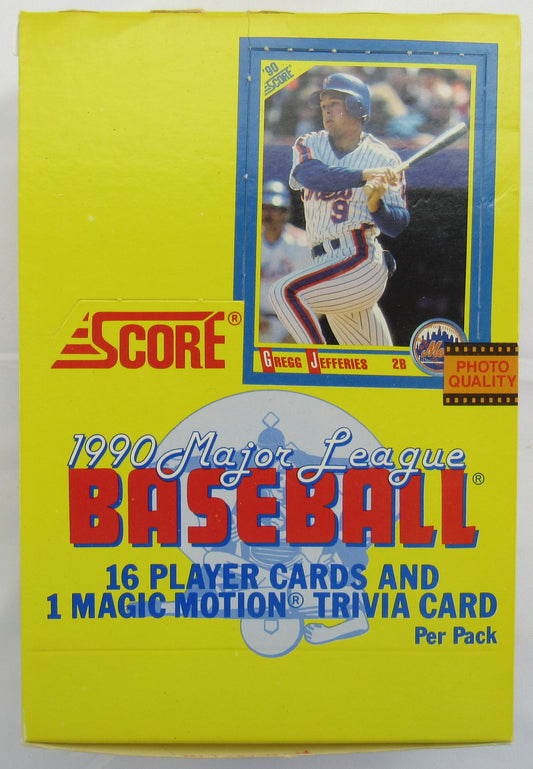 1990 Score Baseball Wax Box 36ct - Bo Jackson Bat Card!