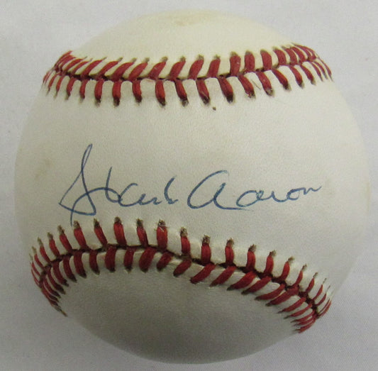 Hank Aaron Signed Auto Autograph Rawlings Baseball PSA/DNA AN77754