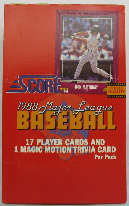 1988 Score Baseball Wax Box - 36ct