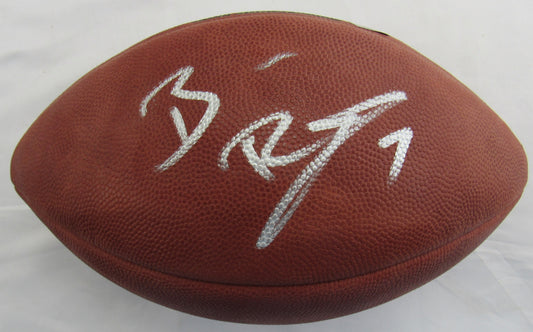 Ben Roethlisberger Signed Auto Wilson Football Mounted Memories Hologram