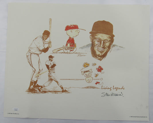 Stan Musial Signed Auto Autograph 16x20 Lithograph JSA AX04968