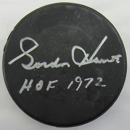 Gordie Howe Signed Auto Autograph Hockey Puck w/ HOF Insc JSA AX04594