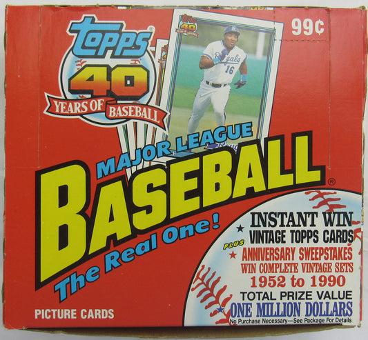 1991 Topps Baseball Cello Box - 24 Ct