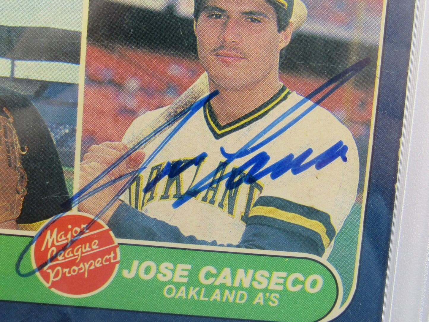 Jose Canseco Signed Auto Autograph 1986 Fleer Baseball Card PSA Encapsulated