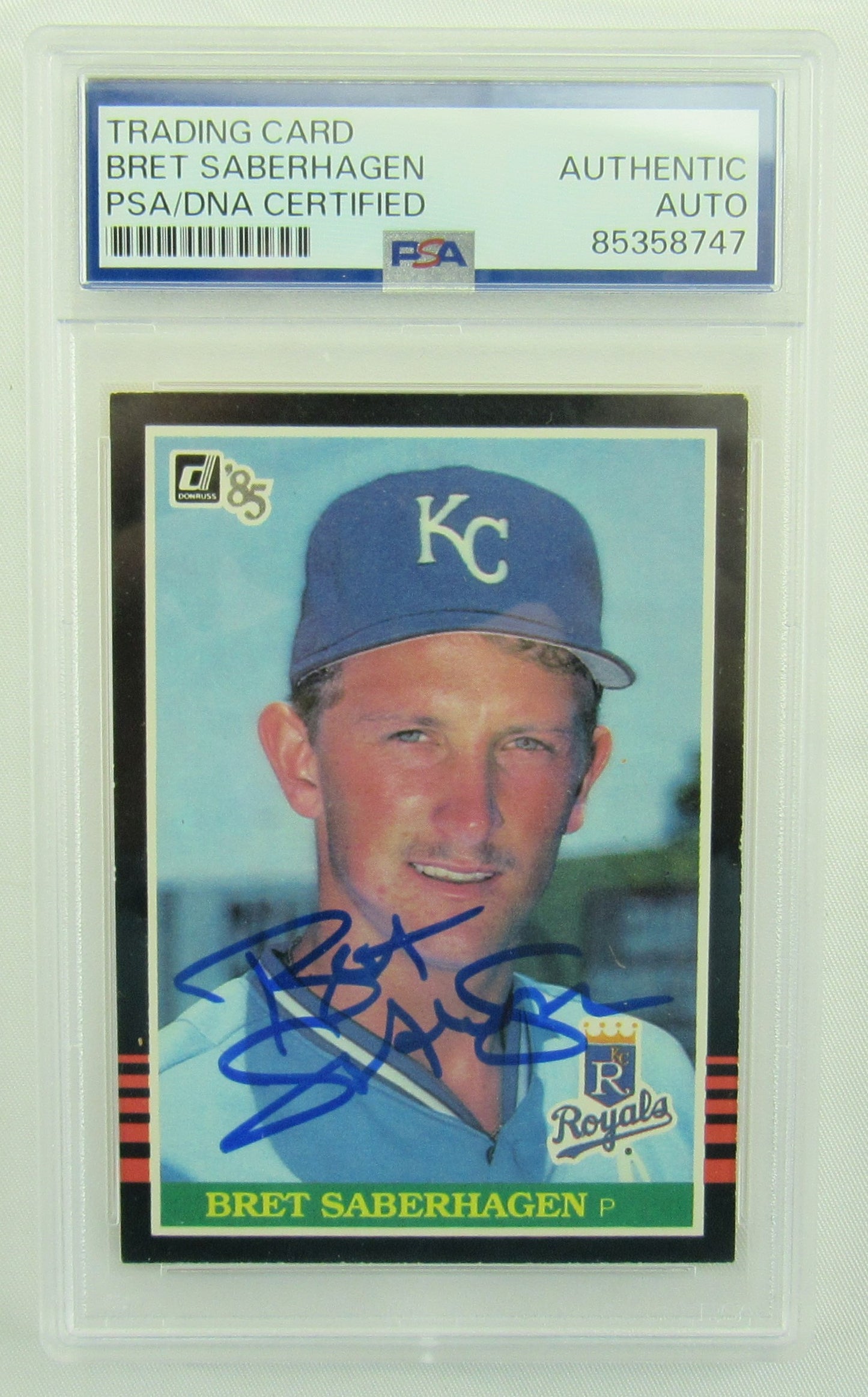 Bret Saberhagen 1984 Donruss Signed Auto Autograph Baseball Card PSA Encapsulated