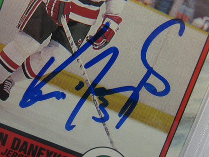 Ken Daneyko 1989 O-Pee-Chee Signed Auto Autograph Hockey Card PSA Encapsulated III