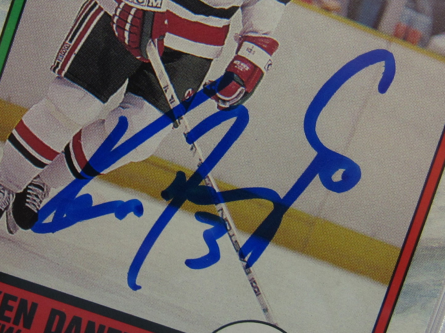 Ken Daneyko 1989 O-Pee-Chee Signed Auto Autograph Hockey Card PSA Encapsulated VI