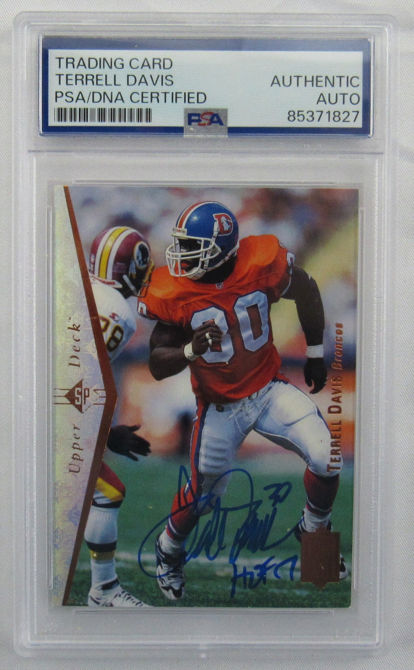 Terrell Davis 1995 Upper Deck Signed Auto Autograph Football Card PSA Encapsulated