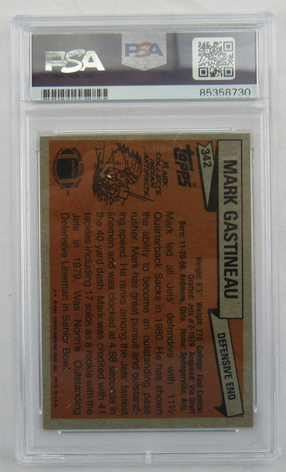 Mark Gastineau 1981 Topps Signed Auto Autograph Football Card PSA Encapsulated