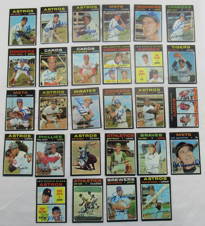 1971 Topps Ed Kranepool Mickey Lolich Tom Haller +26 Signed Auto Autograph Baseball Card Lot