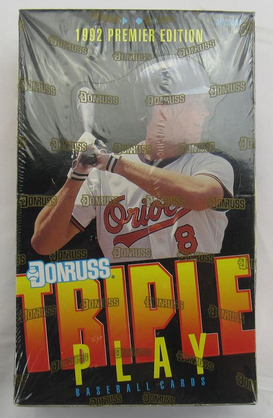 1992 Donruss Baseball Triple Play Wax Pack Box - 36ct