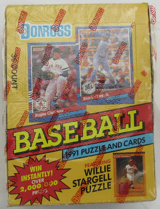 1991 Donruss Baseball Wax Pack Box