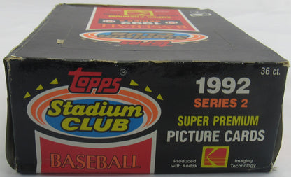 1992 Topps Stadium Club Baseball Wax Series 2 Pack Box