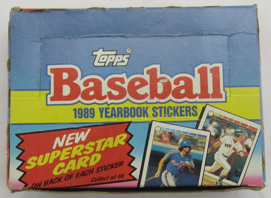 1989 Topps Baseball Stickers Wax Pack Box