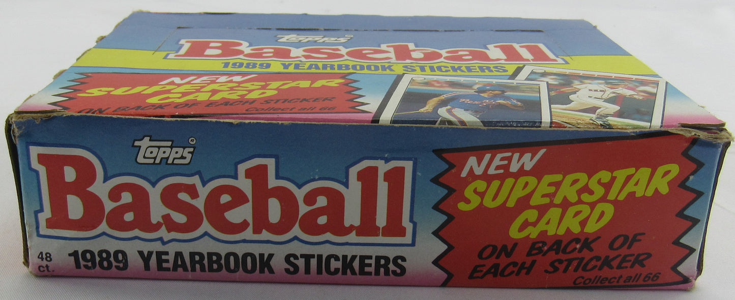 1989 Topps Baseball Stickers Wax Pack Box