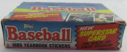 1989 Topps Baseball Stickers Wax Pack Box