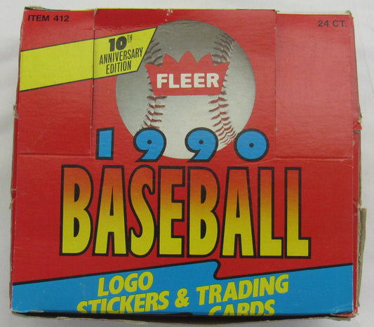 1990 Fleer Baseball Wax Pack Cello Box