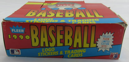 1990 Fleer Baseball Wax Pack Cello Box