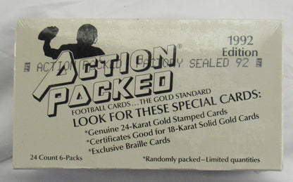 1992 Edition Action Packed Football Card Box Factory Sealed - 24CT