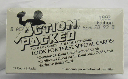 1992 Edition Action Packed Football Card Box Factory Sealed - 24CT