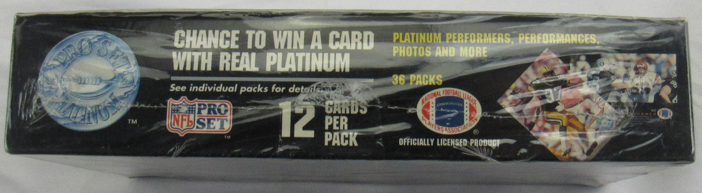 1991 Series 1 Pro Set Platinum Football Card Box Factory Sealed - 36CT