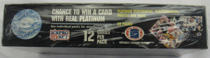 1991 Series 1 Pro Set Platinum Football Card Box Factory Sealed - 36CT