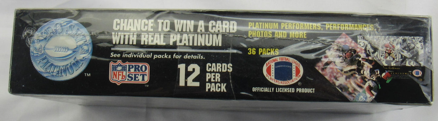 1991 Series 1 Pro Set Platinum Football Card Box Factory Sealed - 36CT