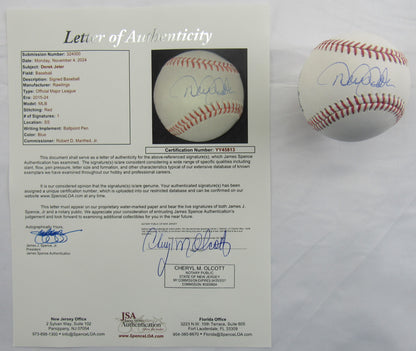 Derek Jeter Signed Auto Autograph Rawlings Baseball JSA LOA YY45813