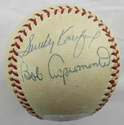 Sandy Koufax Sandy Amoros Bob Aspromonte Signed Auto Autograph Rawlings Baseball JSA LOA YY45802