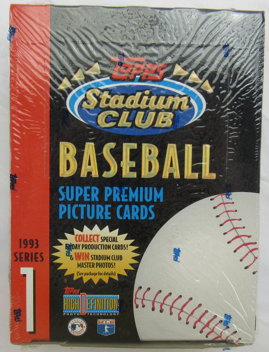 1993 Topps Stadium Club Series 1 Baseball Wax Box - First Day Production Cards!