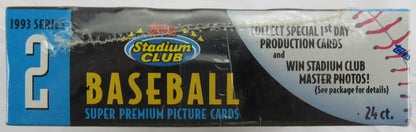1993 Topps Stadium Club Series 2 Baseball Wax Box - 1st Day Production Inserts