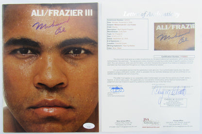 Muhammad Ali Joe Frazier Signed Auto Autograph Program JSA LOA YY45803