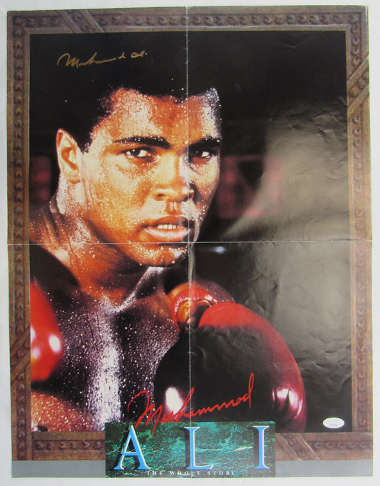 Muhammad Ali Joe Frazier Signed Auto Autograph Poster JSA LOA YY45799