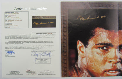 Muhammad Ali Joe Frazier Signed Auto Autograph Poster JSA LOA YY45799