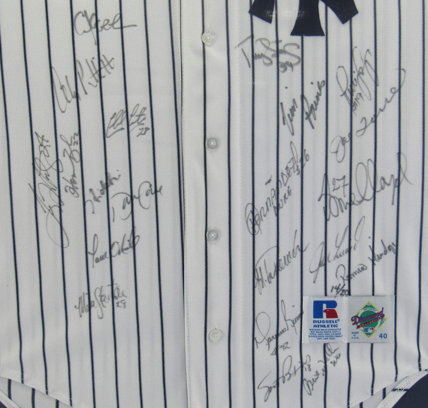 1998 World Series Champion New York Yankees Signed Auto Autograph Framed Jersey JSA LOA YY93497