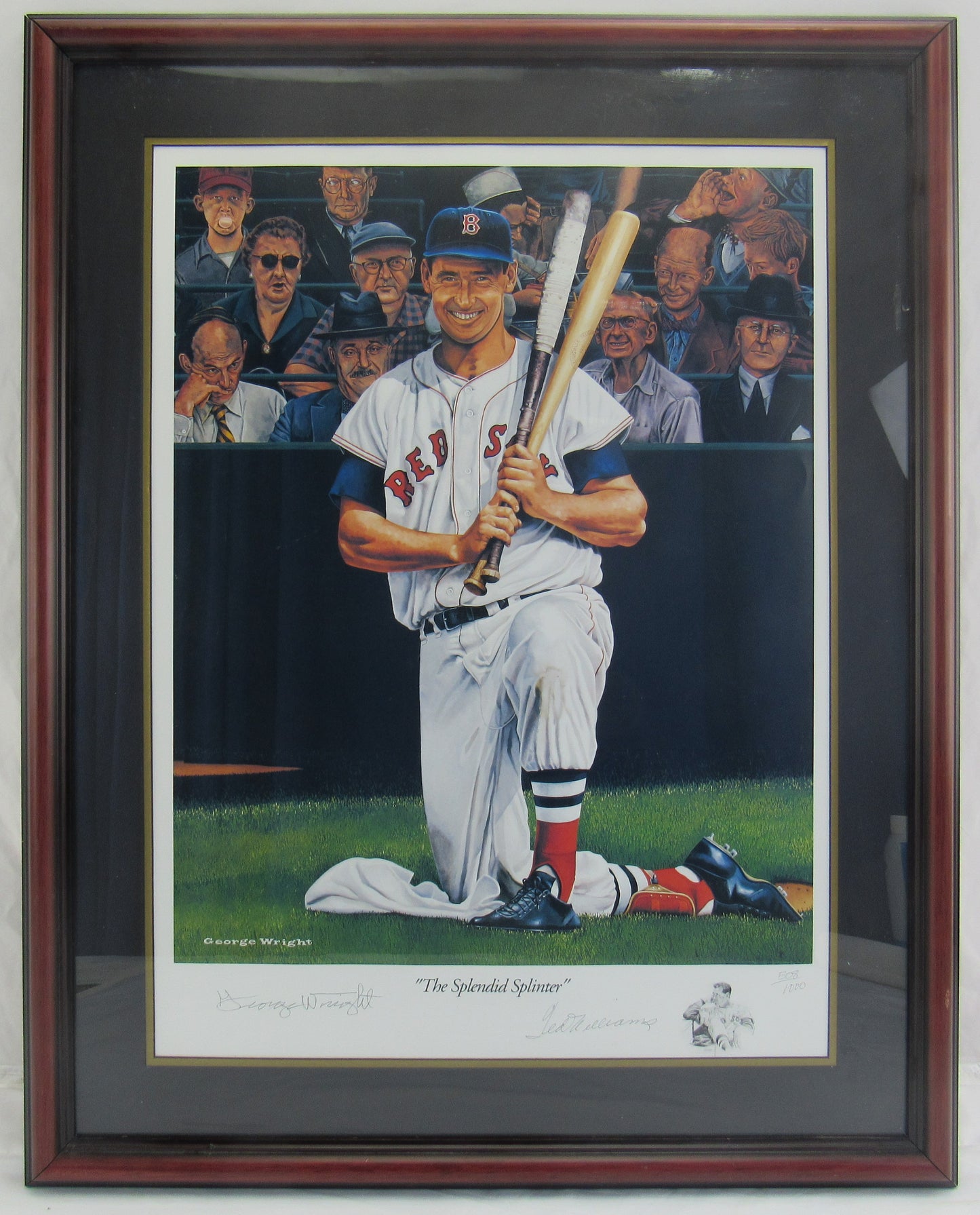 Ted Williams Signed Auto Autograph Framed 20x26 print JSA LOA YY93523