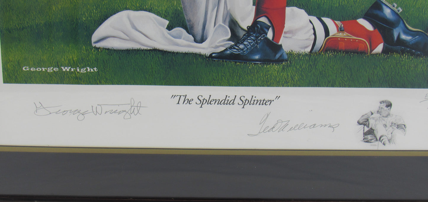 Ted Williams Signed Auto Autograph Framed 20x26 print JSA LOA YY93523