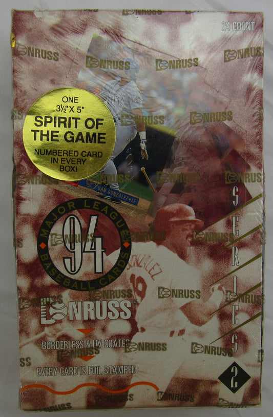1994 DONRUSS BASEBALL SERIES 2 FACTORY SEALED BOX CONTAINING 36 PACKS