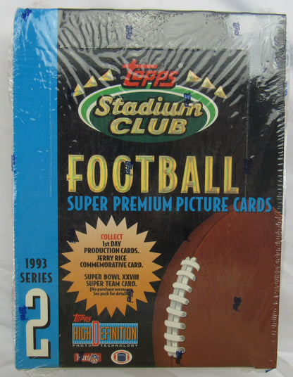 1993 Topps Stadium Club Football Series 2 Wax Box