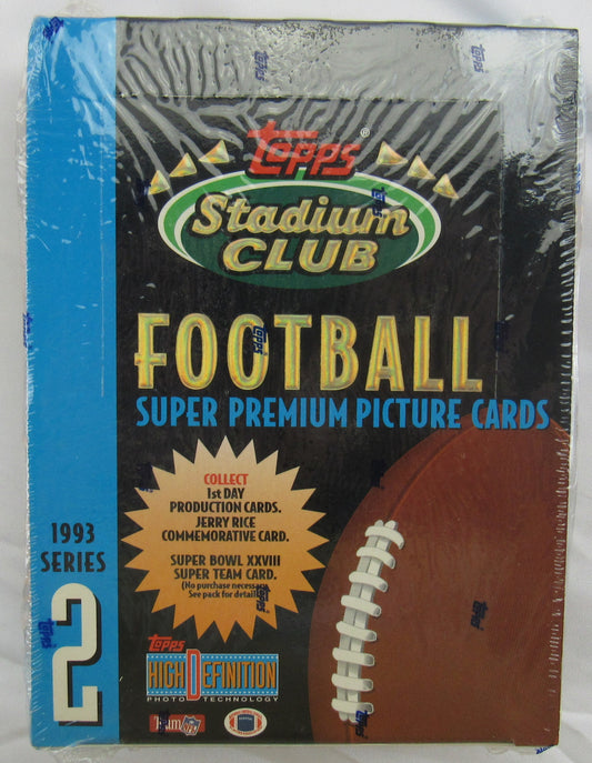 1993 Topps Stadium Club Football Series 2 Wax Box