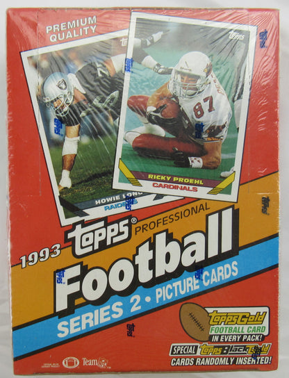 1993 Topps Football Series 2 Factory Sealed Wax Box 36 Packs