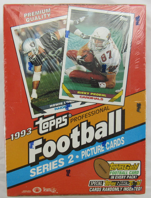 1993 Topps Football Series 2 Factory Sealed Wax Box 36 Packs