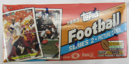 1993 Topps Football Series 2 Factory Sealed Wax Box 36 Packs