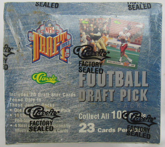 1993 Classic NFL DRAFT PICKS FOOTBALL Wax Packs Factory SEALED BOX!