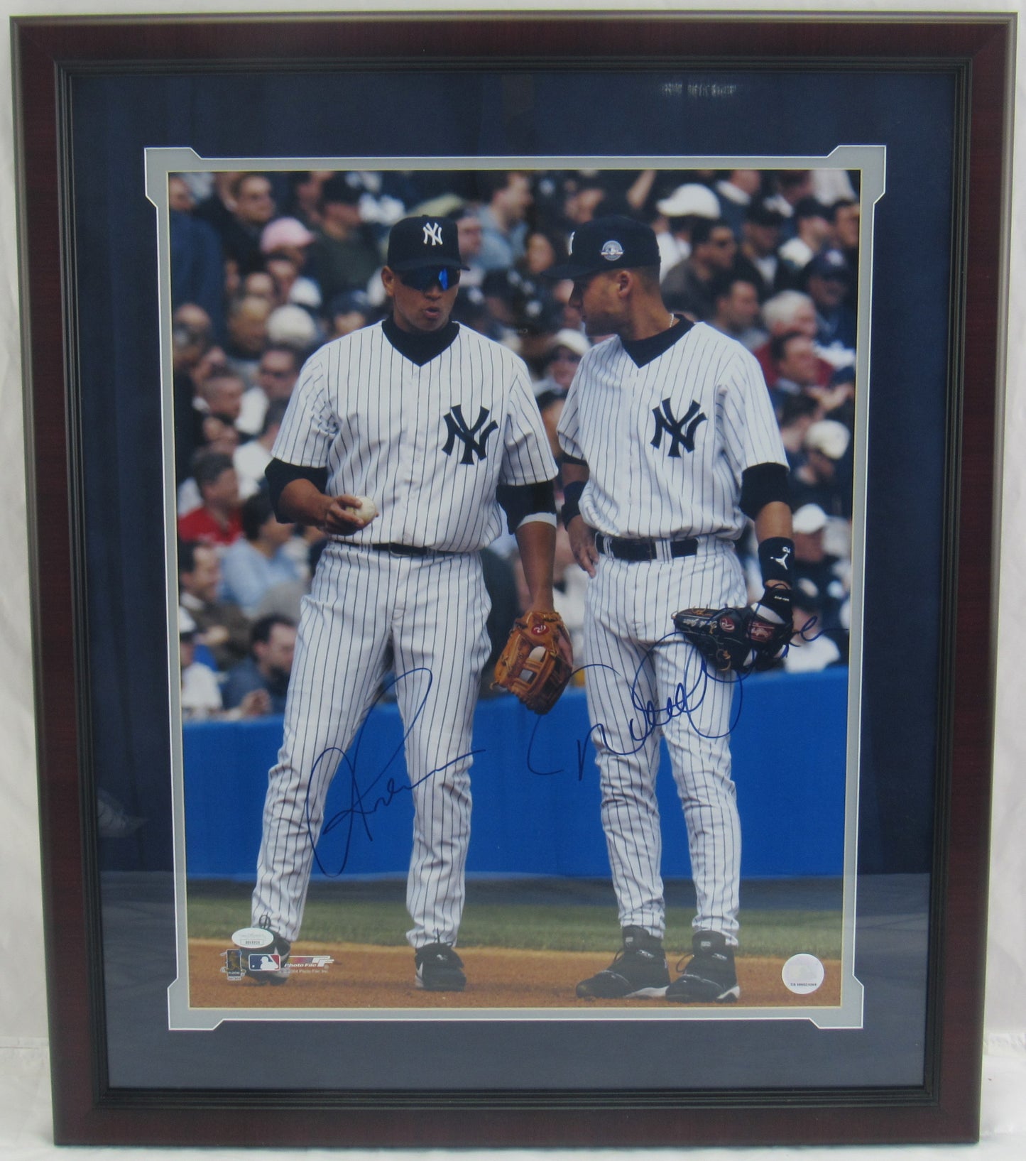 Derek Jeter Alex Rodriguez Signed Auto Autograph Framed 16x20 Photo JSA LOA BB08926