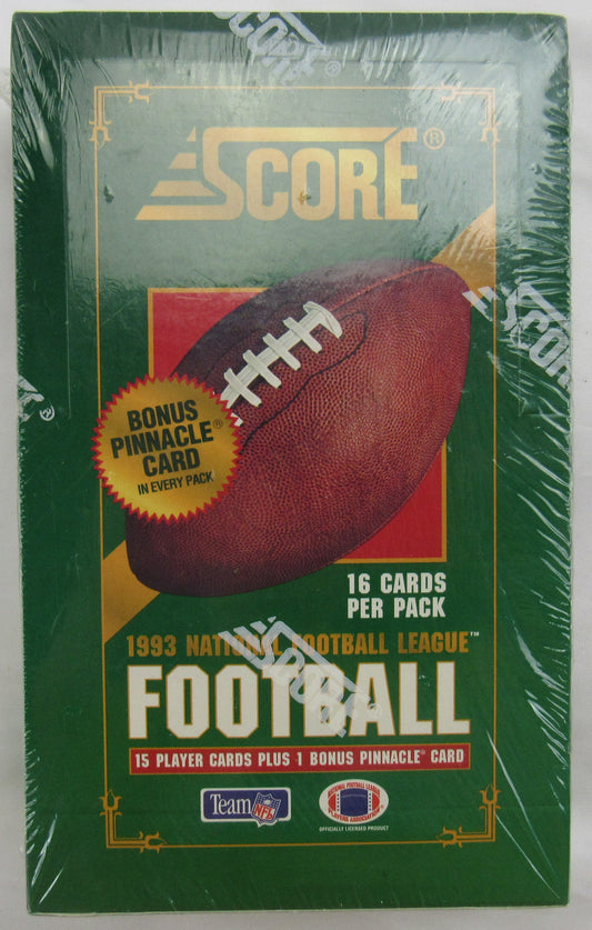1993 Score Football Box Factory Sealed 36 Wax Packs Bonus Pinnacle Card