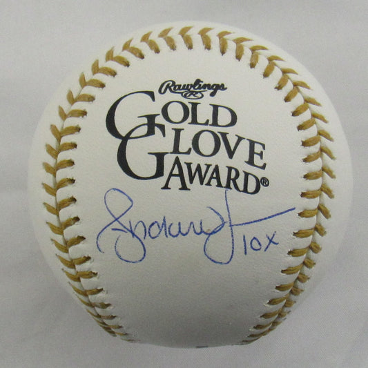 Andruw Jones Signed Auto Autograph Rawlings Gold Glove Baseball w/ Insc JSA Witness